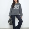 Motel Rocks Jumpers-Namari Jumper in Grey Knit with 86 Motif GreyKnitwith86Motif