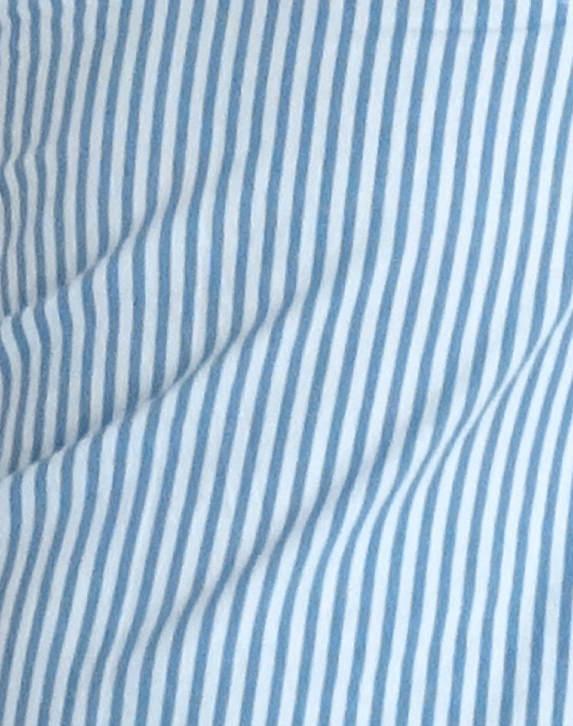 Motel Rocks Halterneck Tops | Going Out Tops-Nandu Top in Poplin Blue Small Vertical Stripe PoplinBlueSmallVerticalStripe