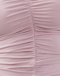 Motel Rocks Basic Tops | Vest Tops-Naoko Ruched Tank Top in Dusky Pink DuskyPink