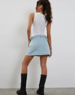 Motel Rocks Basic Tops-Naoko Ruched Top in White