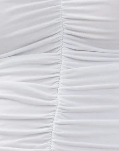 Motel Rocks Basic Tops-Naoko Ruched Top in White