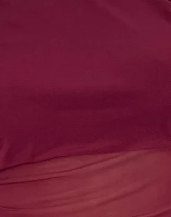 Motel Rocks Long Sleeve Tops-Narcissa Asymmetric Long Sleeve Top in Maroon