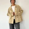 Motel Rocks Jackets | Coats-Narto Boxy Trench Jacket in Tan