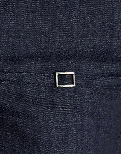 Motel Rocks Halterneck Tops-Nasya Halterneck Top in Chambray Indigo ChambrayIndigo