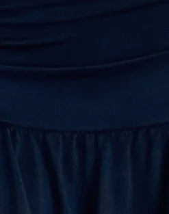 Motel Rocks Mini Skirts-Nefeli Mini Skirt in Lycra Dark Navy LycraDarkNavy