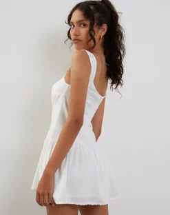 Motel Rocks Day Dresses-Nihao Mini Dress in White