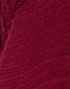 Motel Rocks Basics | Long Sleeve Tops-Nobila Knitted Shrug Top in Burgundy