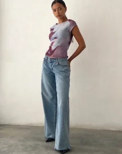 Motel Rocks Printed Tops | Tees-Nova Top in Anatomy of Nature Grey AnatomyofNatureGrey