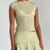 Motel Rocks Co-Ords | Basic Tops-Nova Top in Crinkle Sage CrinkleSage