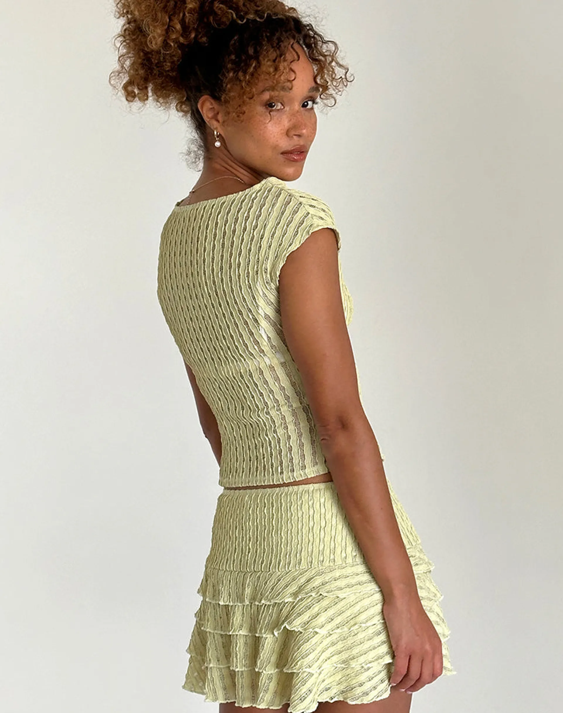 Motel Rocks Co-Ords | Basic Tops-Nova Top in Crinkle Sage CrinkleSage