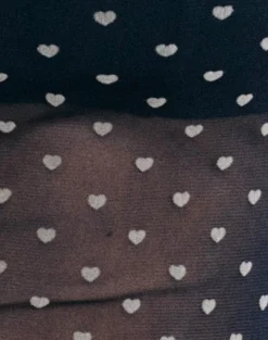 Motel Rocks Printed Tops-Nova Top in Heart Flock Navy and Yellow HeartFlockNavyandYellow