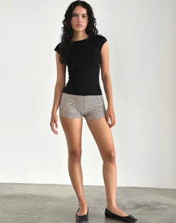 Motel Rocks Basics | Basic Tops-Nova Top in Jersey Black JerseyBlack
