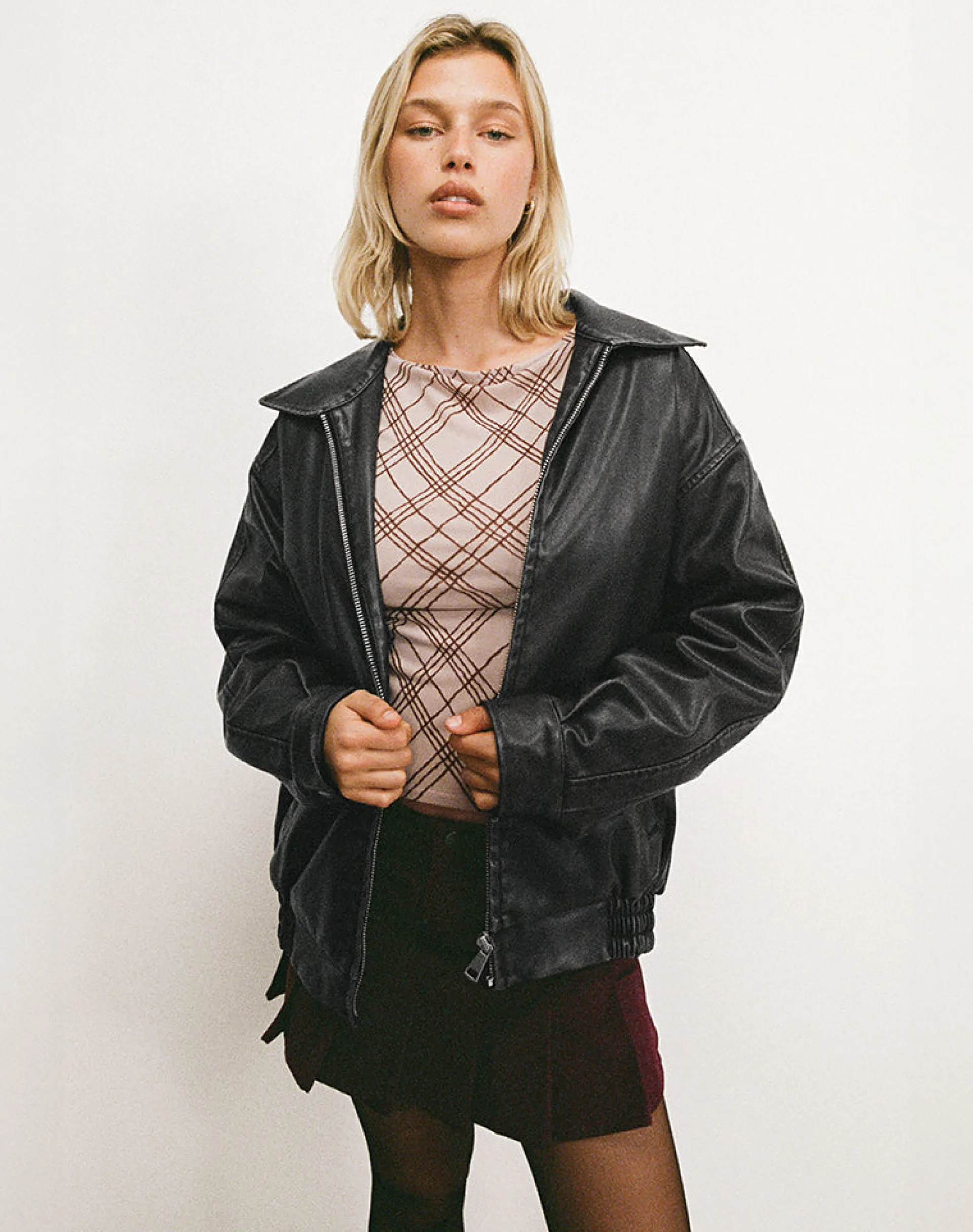 Motel Rocks Printed Tops-Nova Top in Nude Sketchy Stripe NudeSketchyStripe