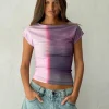 Motel Rocks Printed Tops-Nova Top in Pink Digi Print PinkDigiPrint