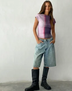 Motel Rocks Printed Tops-Nova Top in Pink Digi Print PinkDigiPrint