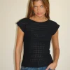Motel Rocks Going Out Tops-Nova Top in Textured Black TexturedBlack