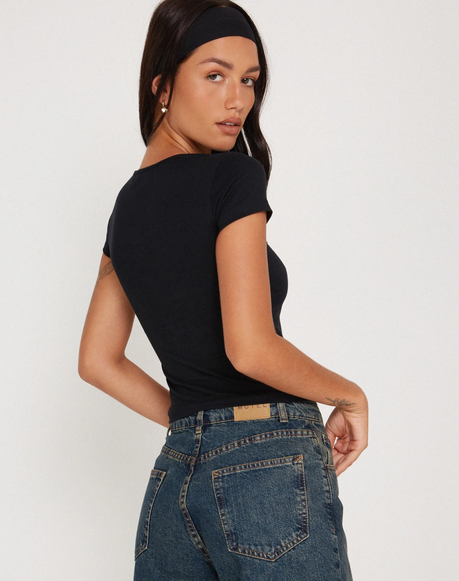 Motel Rocks Basics | Basic Tops-Novalie Vest Top in Black