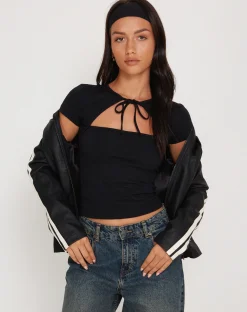 Motel Rocks Basics | Basic Tops-Novalie Vest Top in Black