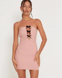 Motel Rocks Party Dresses-Novara Mini Dress in pink