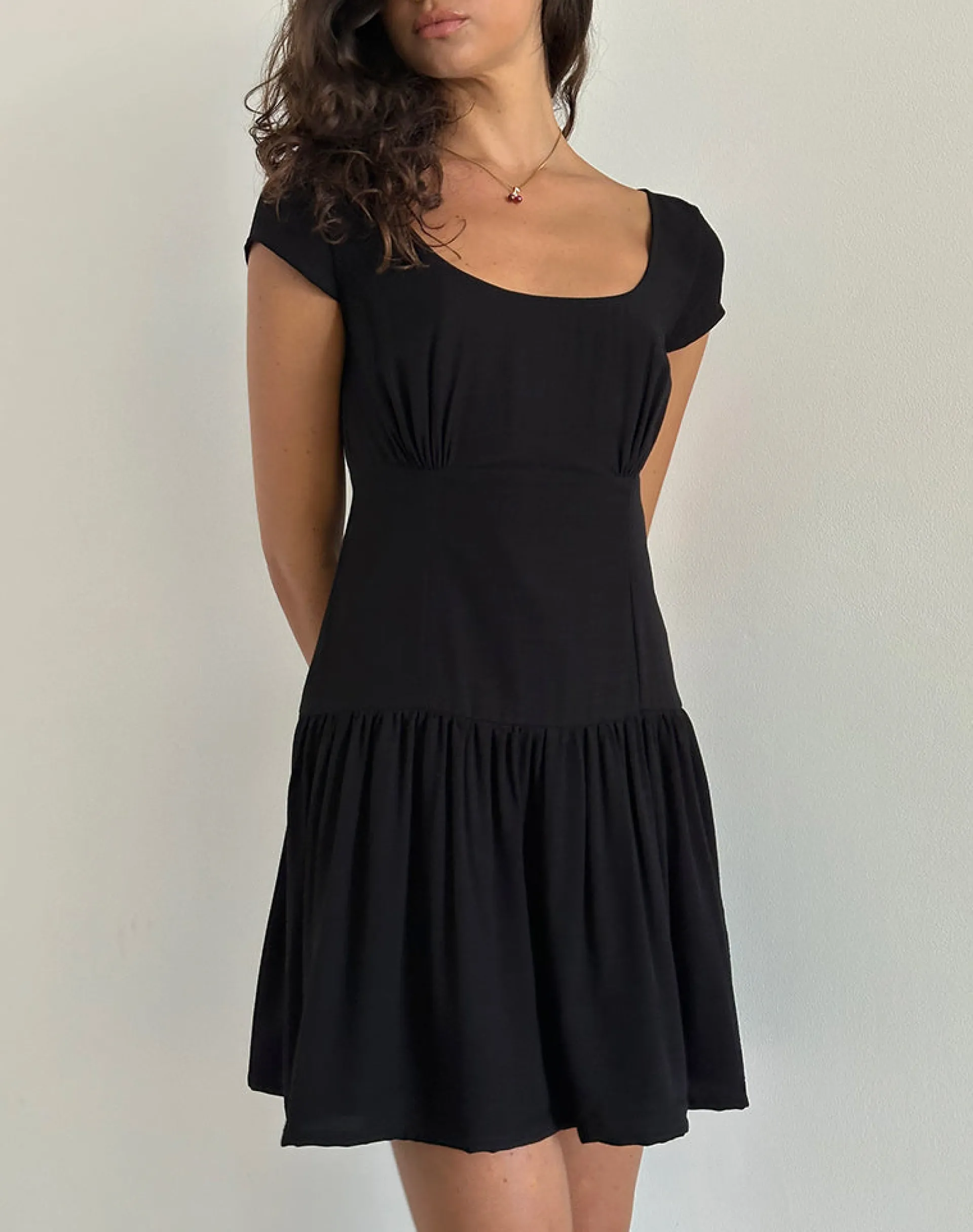 Motel Rocks Day Dresses | Little Black Dresses-Ohayo Mini Dress in Black