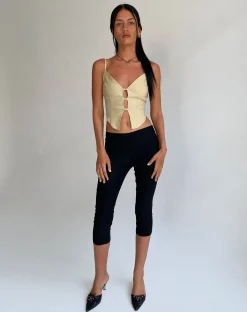 Motel Rocks Basic Tops | Going Out Tops-Oleta Cami Top in Cream