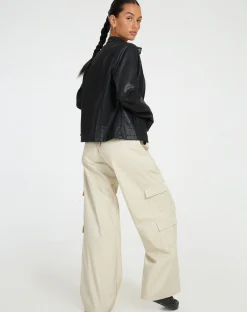 Motel Rocks Pu Jackets | Jackets-Olivia Jacket in PU Black PUBlack