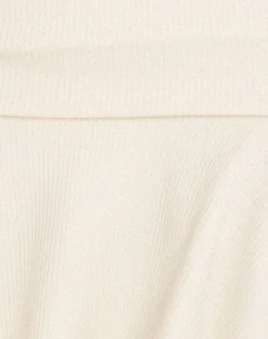Motel Rocks Mini Skirts-Orla Micro Mini Rib Skirt in ivory