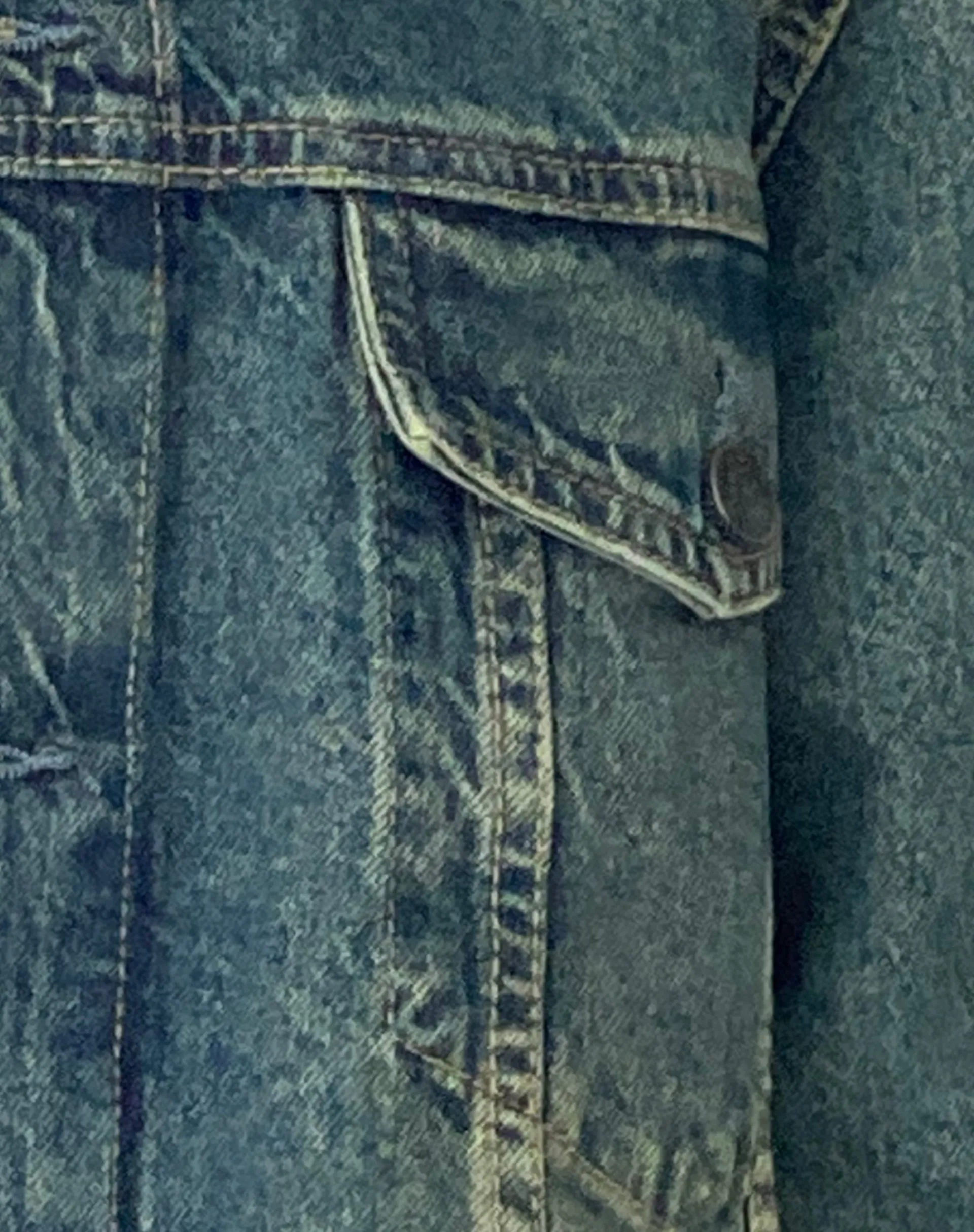 Motel Rocks Basics-Oversized Denim Jacket in Brown Blue Acid BrownBlueAcid