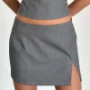 Motel Rocks Tailoring | Co-Ords-Pamela Mini Skirt in Tailoring Charcoal