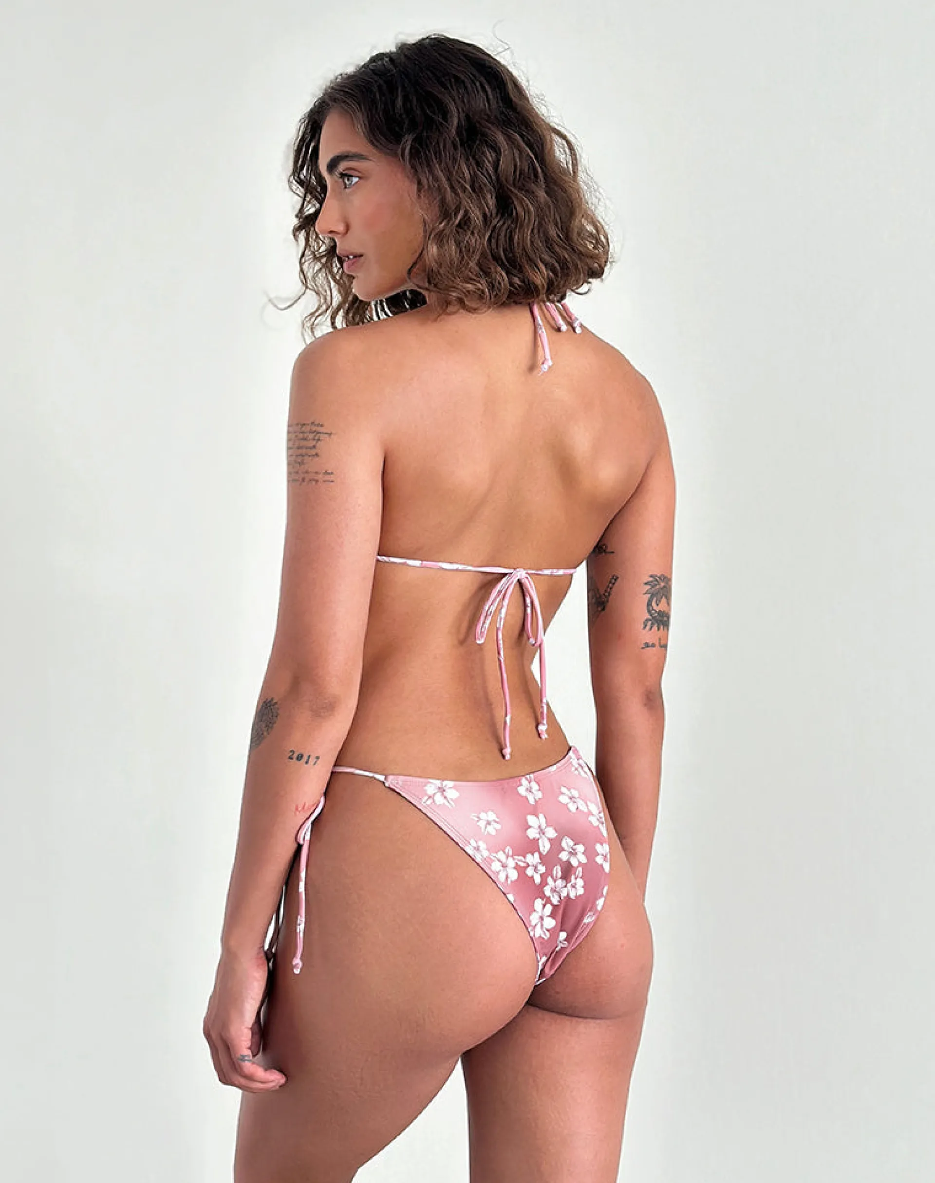 Motel Rocks Swimwear-Pami Bikini Top in Hibiscus Floral HibiscusFloral