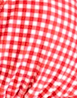 Motel Rocks Swimwear-Pami Bikini Top in Red Gingham with Bows RedGinghamwithBows