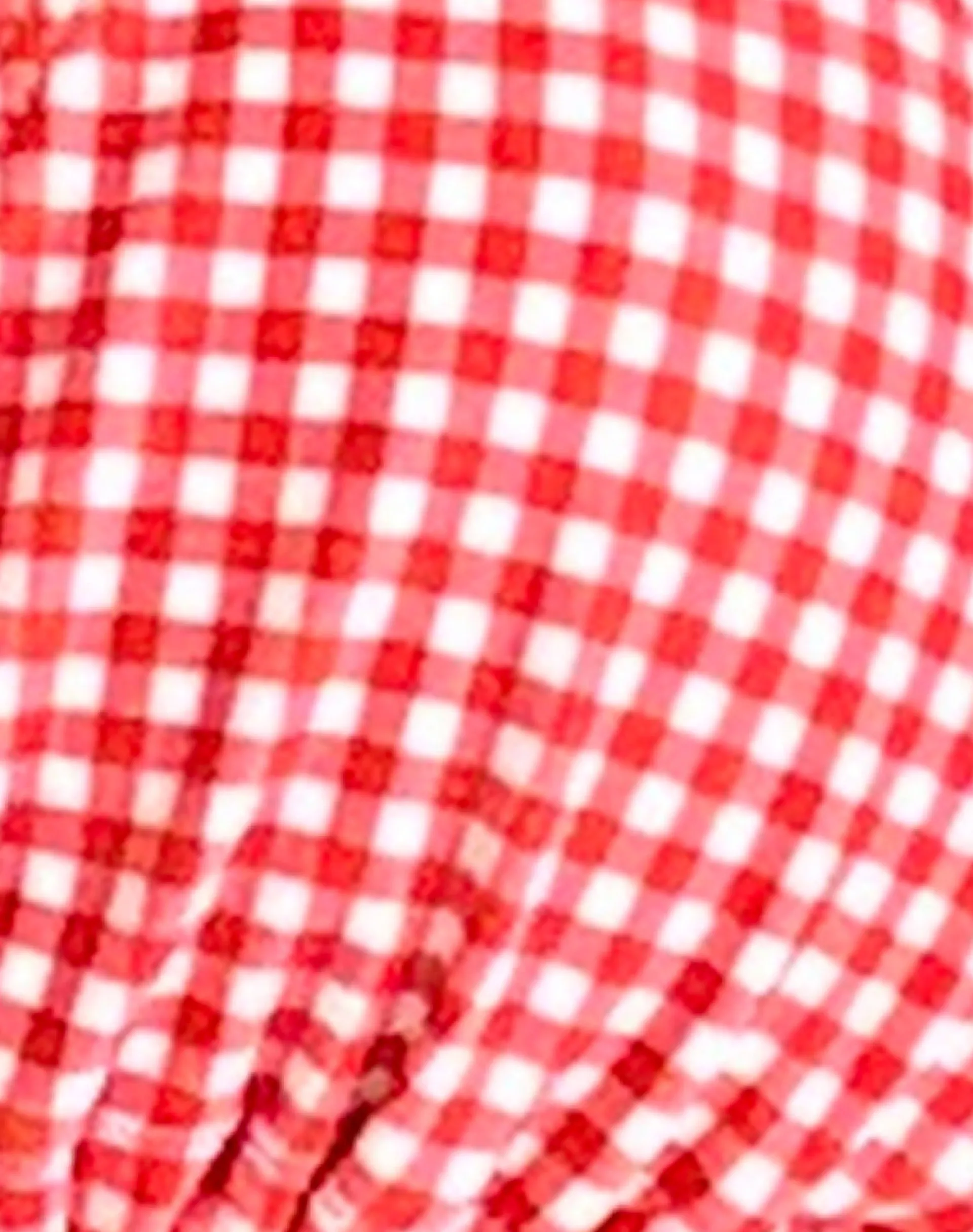 Motel Rocks Swimwear-Pami Bikini Top in Red Gingham with Bows RedGinghamwithBows