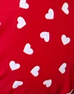 Motel Rocks Swimwear-Pami Contrast Bikini Top in Red with White Hearts RedwithWhiteHearts