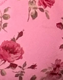 Motel Rocks Swimwear-Pamita Bikini Top in Pink Floral Bloom with Picot Trim PinkFloralBloomwithPicotTrim