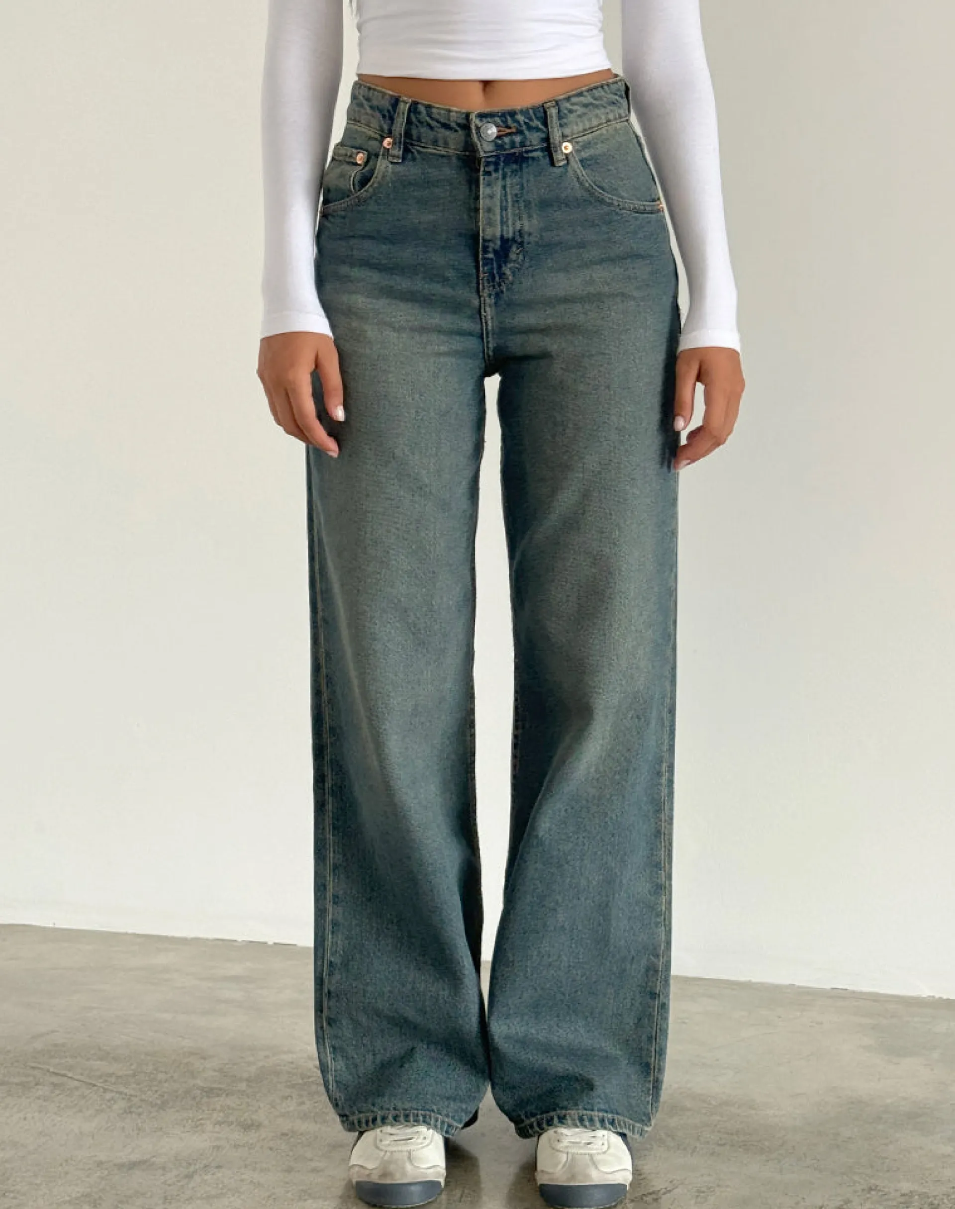 Motel Rocks Jeans | Parallel Jeans-Parallel Jeans in Brown and Blue Acid BrownandBlueAcid
