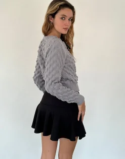 Motel Rocks Cardigans-Paulette Cardigan in Light Grey