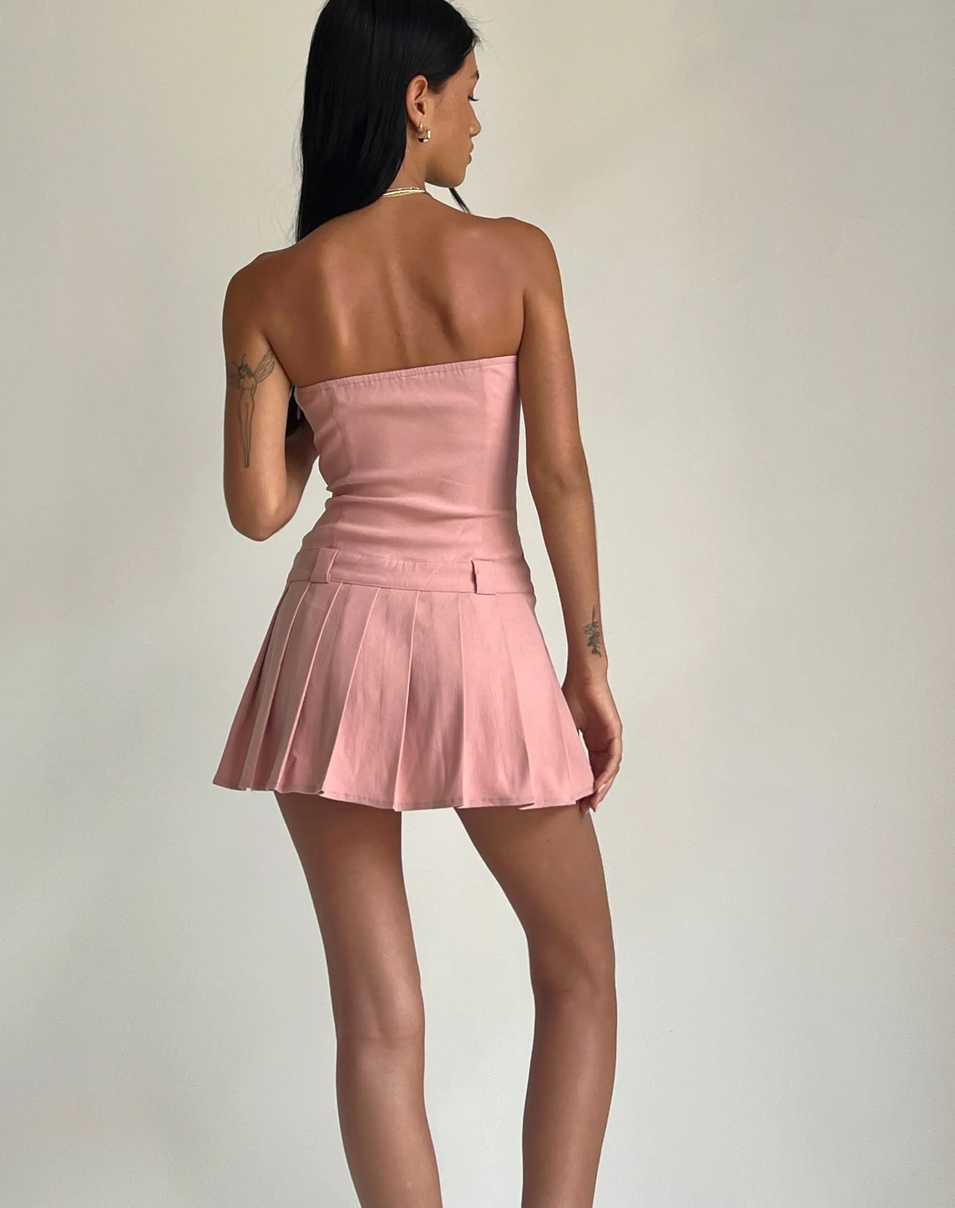 Motel Rocks Bodycon Dresses | Party Dresses-Payoda Bandeau Mini Dress in Pink
