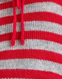 Motel Rocks Co-Ords | Printed Tops-Pihla Tube Top in Red and Grey Stripe