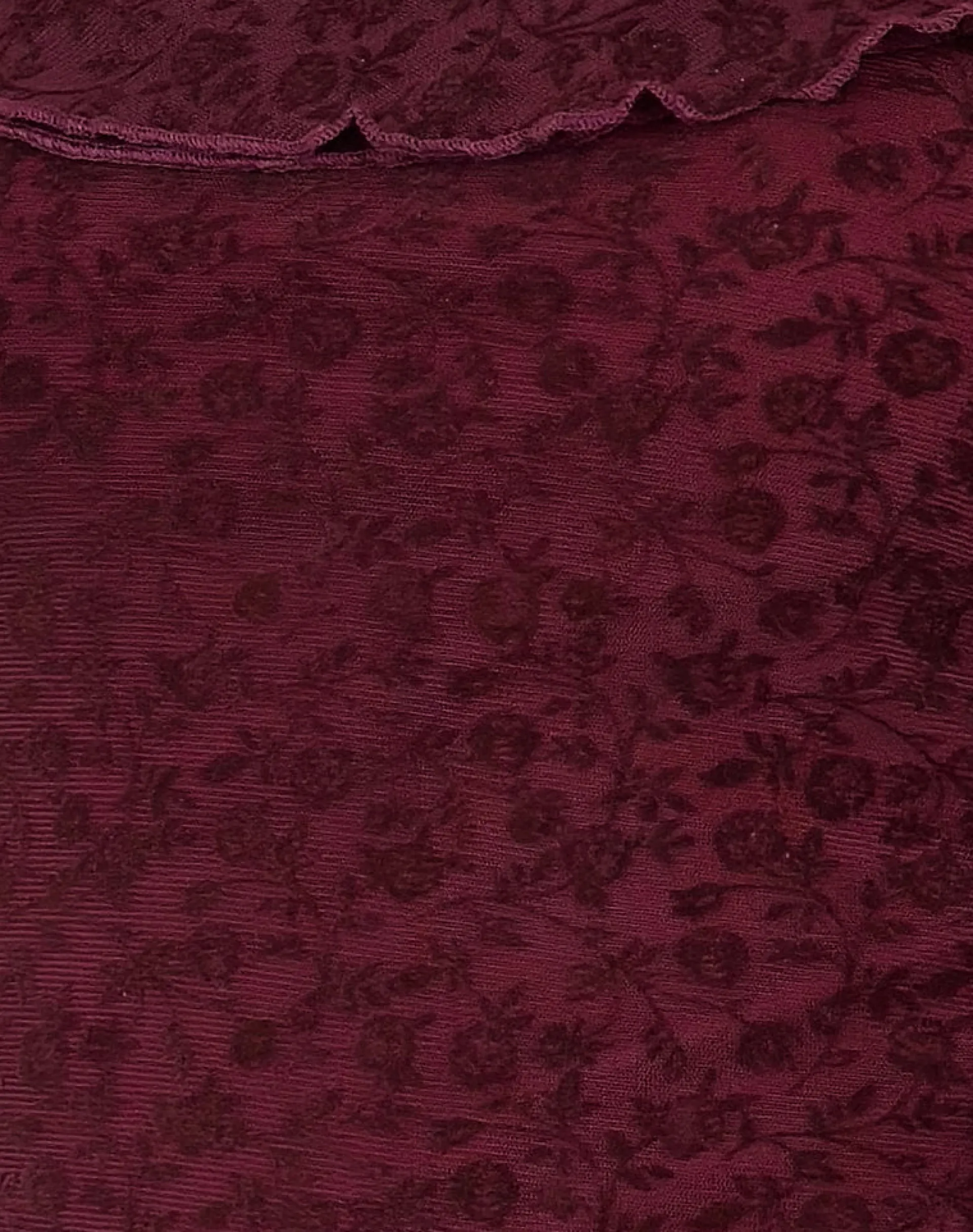 Motel Rocks Shirts And Blouses | Printed Tops-Piroli Top in Ditsy Floral Flock Burnt Maroon