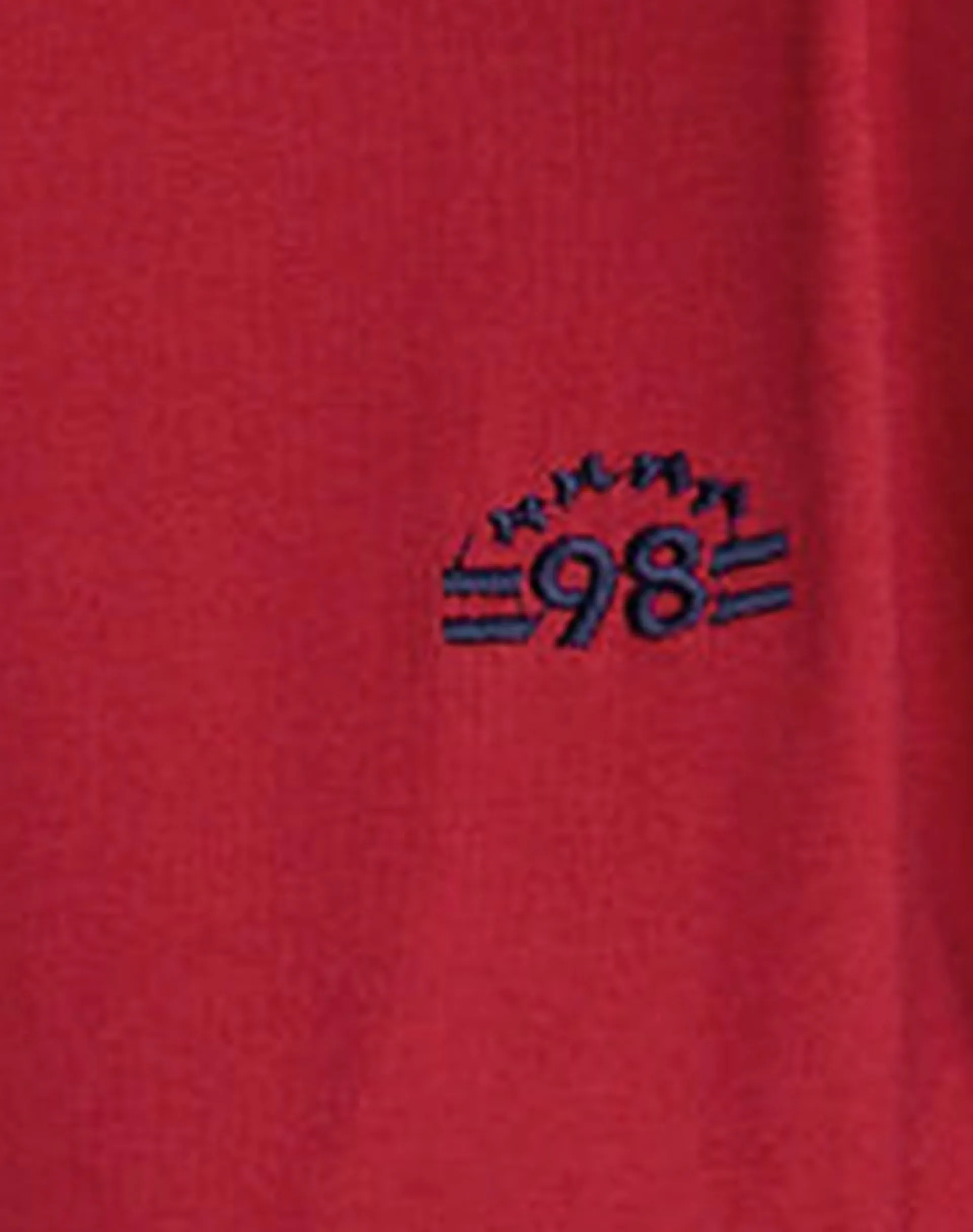 Motel Rocks Basic Tops | Long Sleeve Tops-Prata Long Sleeve Top in Adrenaline Red with Navy Binding adrenalineredwithnavybinding