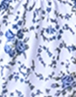Motel Rocks Swimwear-Prisha Bikini Top in Blue Flower Chain blueflowerchain