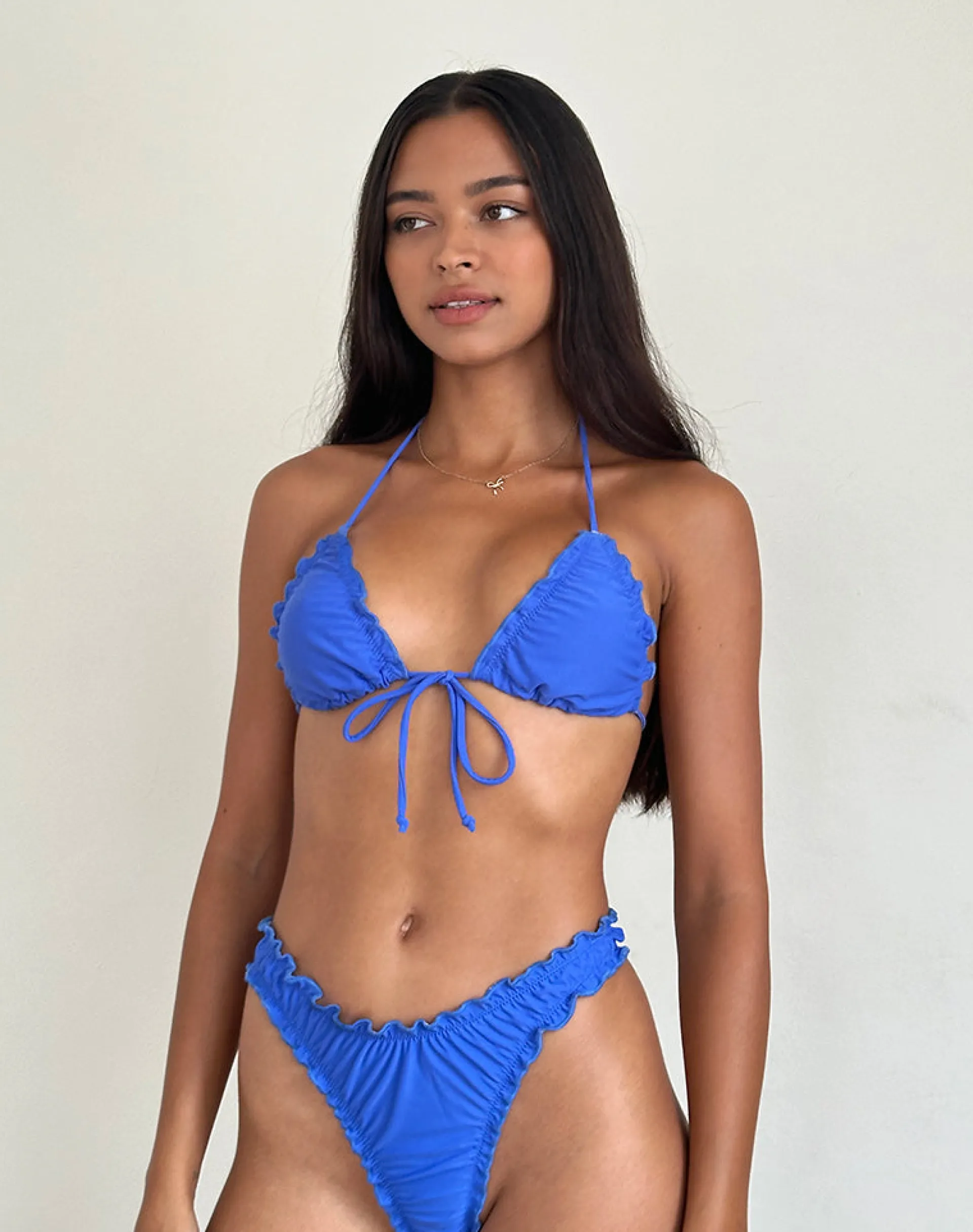 Motel Rocks Swimwear-Prisha Bikini Top in Royal Blue RoyalBlue
