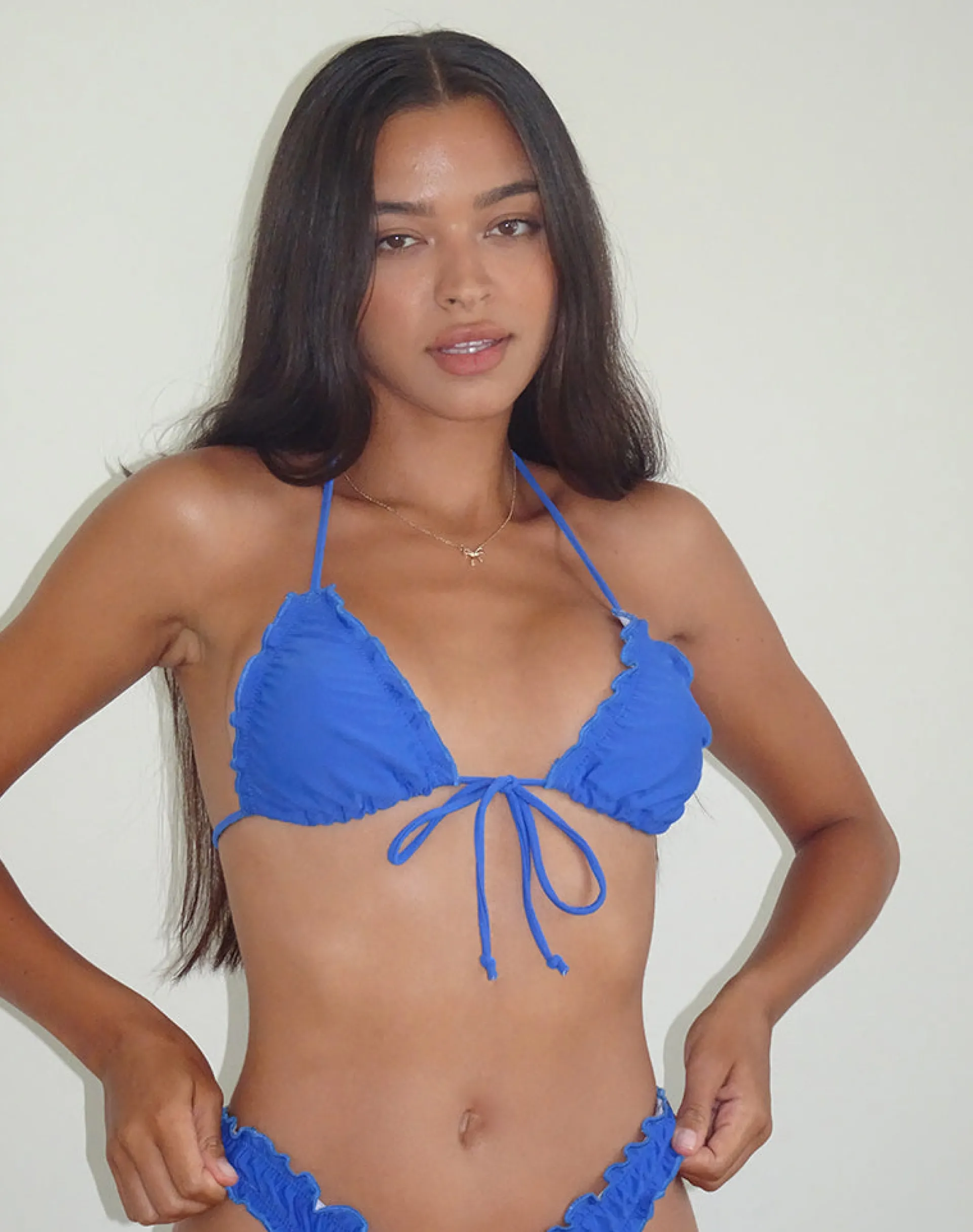 Motel Rocks Swimwear-Prisha Bikini Top in Royal Blue RoyalBlue