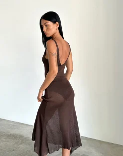 Motel Rocks Maxi Dresses-Rabindra Maxi Dress in Brown