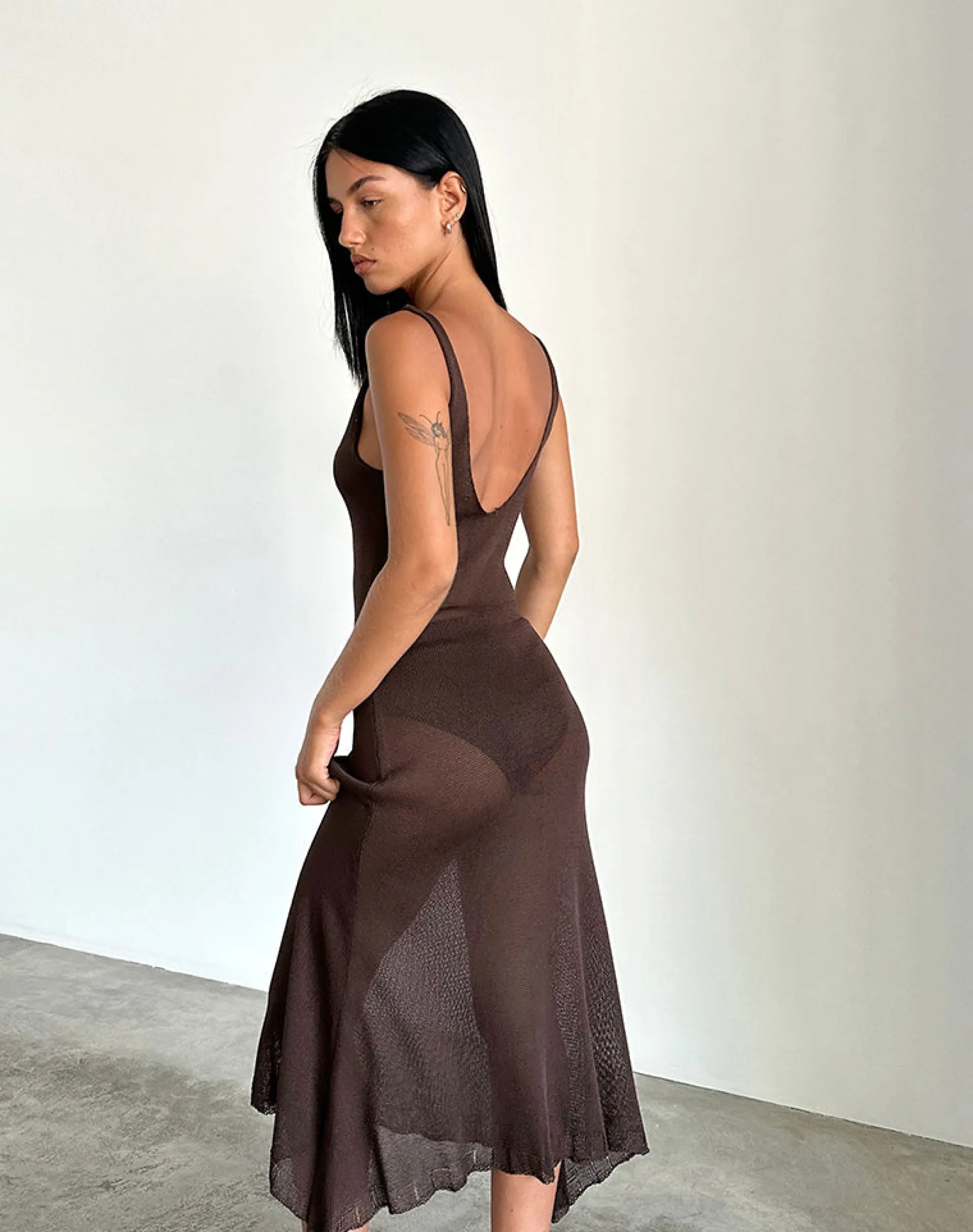 Motel Rocks Maxi Dresses-Rabindra Maxi Dress in Brown