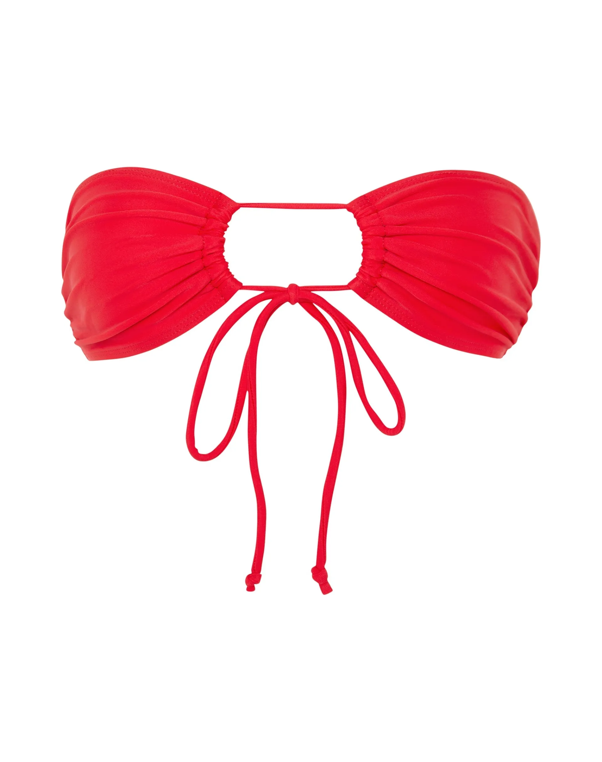Motel Rocks Swimwear-Racola Bikini Top in Scarlet Red ScarletRed