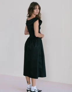 Motel Rocks Little Black Dresses | Party Dresses-Radovan Midi Dress in Black