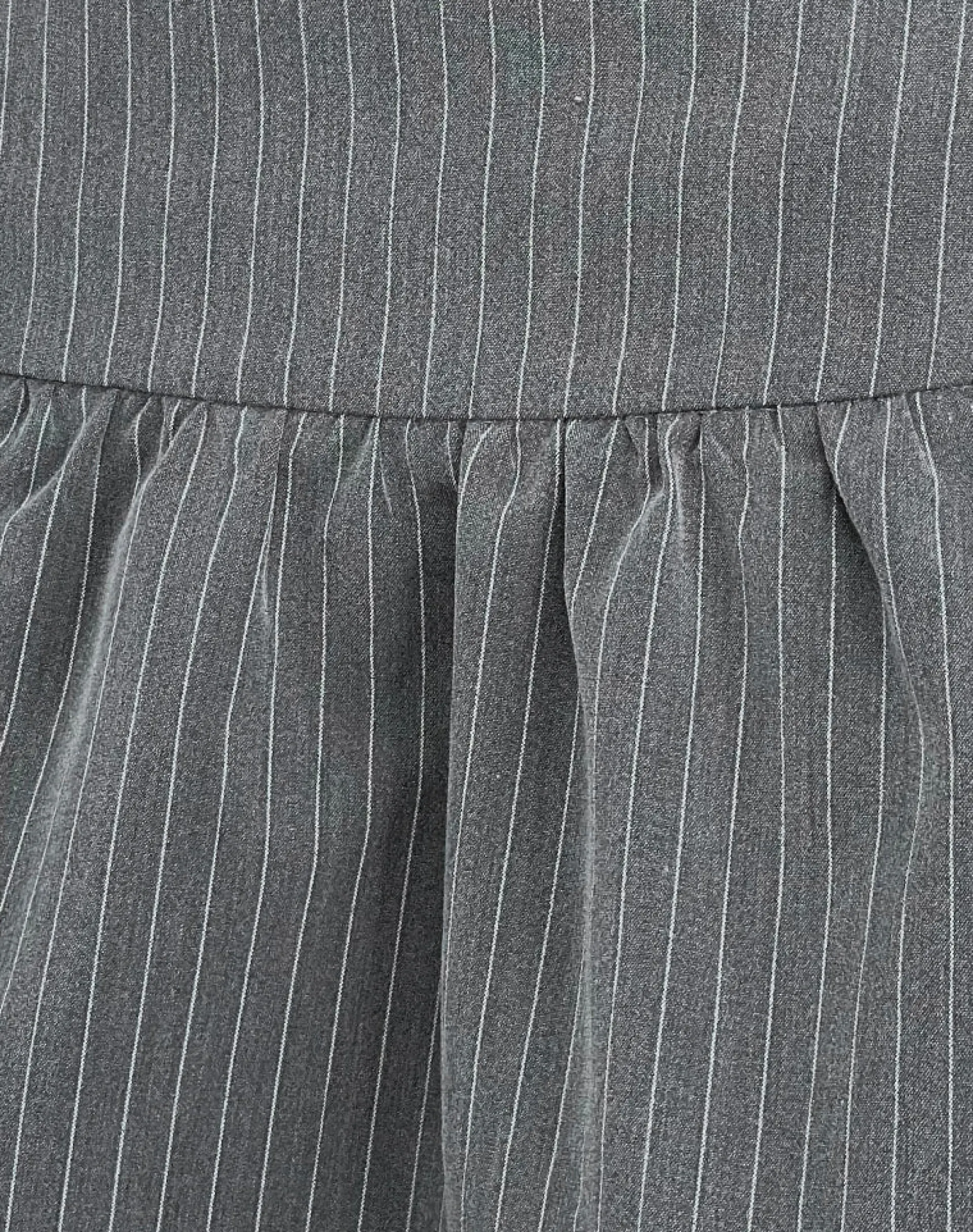 Motel Rocks A Line Skirts | Mini Skirts-Raffita Mini Skirt in Pinstripe Grey PinstripeGrey