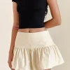 Motel Rocks A Line Skirts | Mini Skirts-Raffita Skirt in Ecru