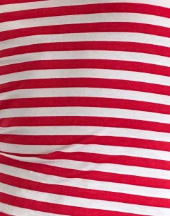 Motel Rocks Basic Tops-Ralina Top in Red and White Stripe RedandWhiteStripe